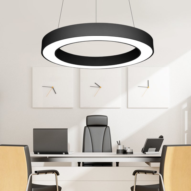 400mm Office Lighting Conference Room Studio LED Hollow Round Pendant Lamp