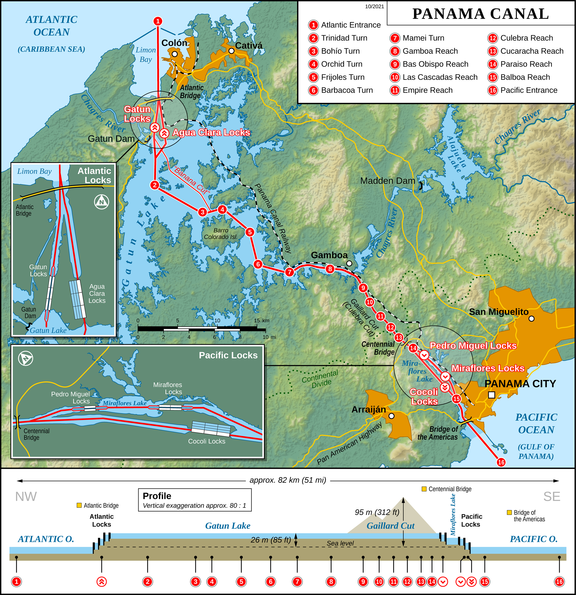 Panama Canal Map EN
